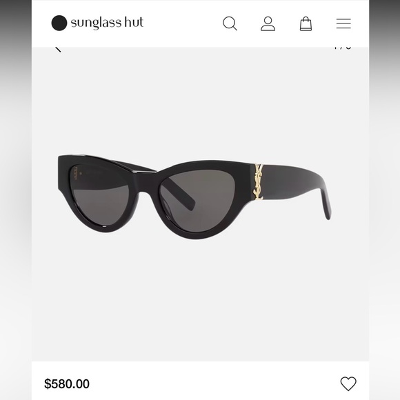 Saint Laurent Glossy Black Sunglasses - Picture 5 of 5